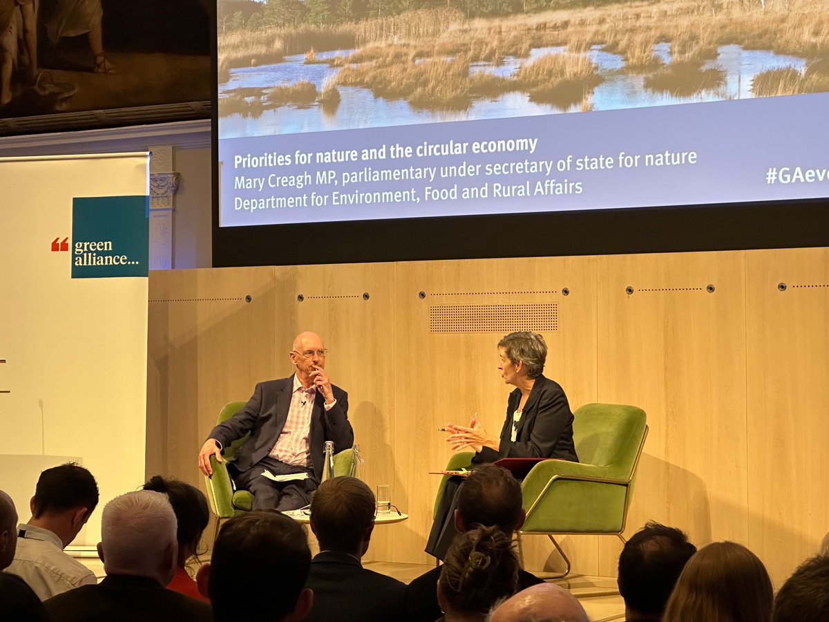 Nature Minister <a href="/MaryCreagh_/">Mary Creagh CBE MP</a> on the Dasgupta review:

“It was a report worthy of a Nobel prize. One of the challenges is how to work that into policy. It’s a foundational document but we are on a journey and we’re in our infancy in how we measure and value nature.”

#GAevent