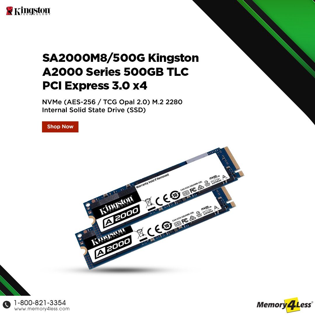 Memory4Less's tweet photo. SA2000M8/500GKingston A2000 Series 500GB NVMe SSD
Order Now: https://t.co/uu7z15ezIr
YT Video: https://t.co/bDpPZLdvk8
#SA2000M8500G #kingston #500gb #nvme #tlc #pcie #ssd #solidstatedrive #memory4less https://t.co/VyIiFsLF8f