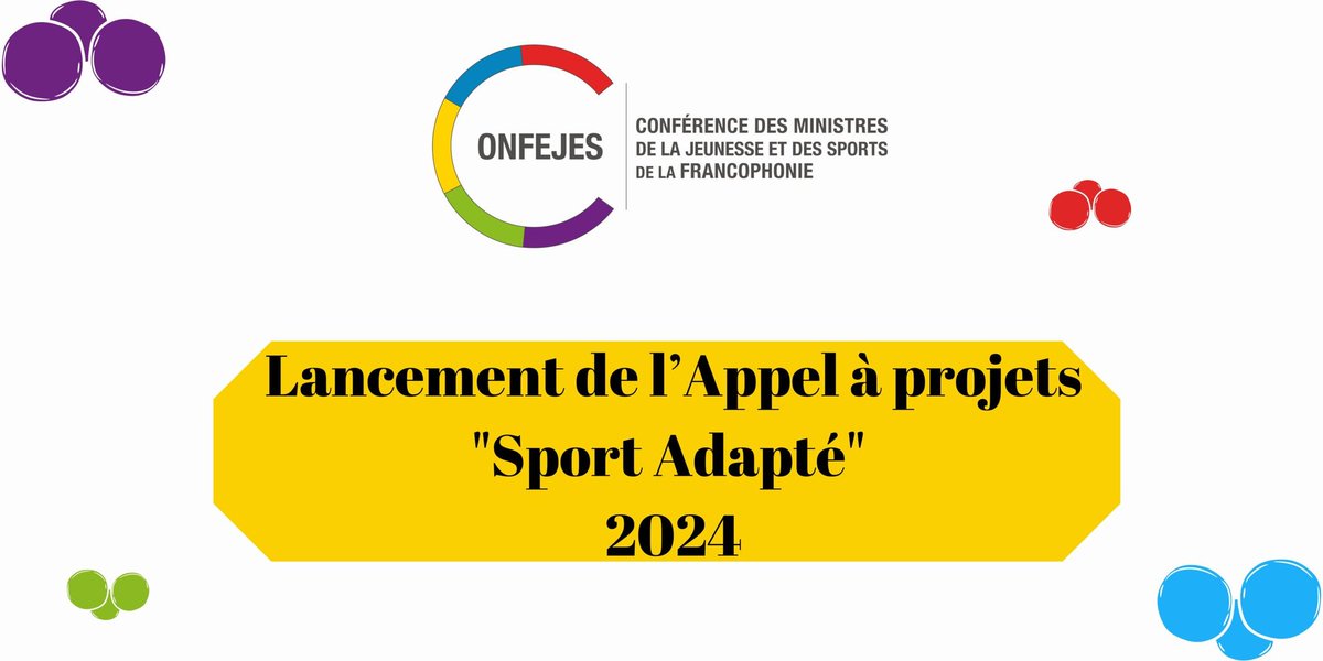 gouvbenin's tweet image. #Gouvbenin | #Wasexo | #SportsBenin | #CONFEJES |

🚨📢 Appel à Projets sur la thématique « Sport Adapté » 2024 de la @LaConfejes

🌐 Téléchargez sur ce lien, la documentation concernant l&apos;avis d&apos;Appel à Projets =&amp;gt; gouv.bj/article/2768/