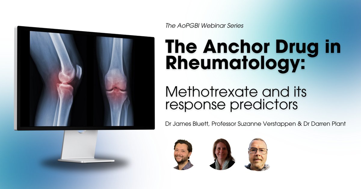 Join Dr James Bluett LIVE on 20th September as he discusses Methotrexate and its response predictors 💊 

Dr Bluett was a Young Investigator Award winner in 2019, furthering his career in rheumatology, supported by the AoPGBI.  

In this insightful webinar, he will be joined by