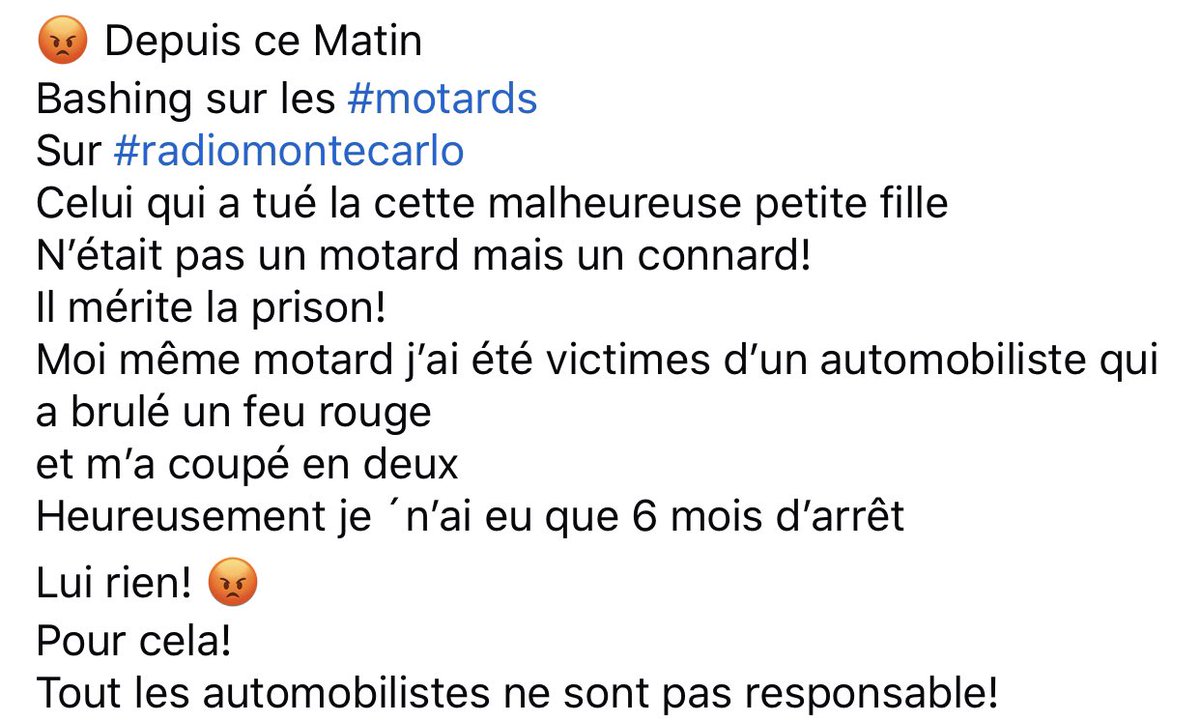 Cathare111's tweet image. 😡 Depuis ce Matin 
#Bashing sur les #motards
Sur #radiomontecarlo 😡