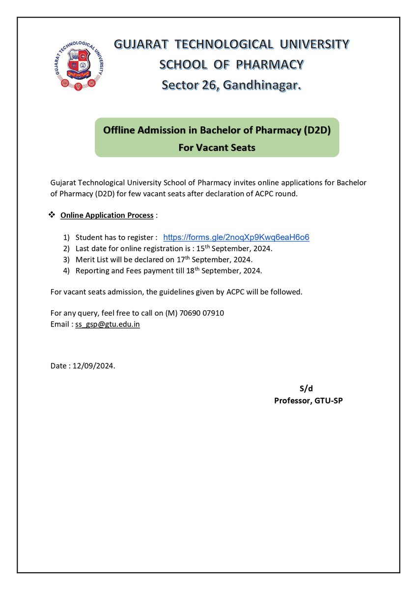 GTU-Graduate School of Pharmacy tweet media