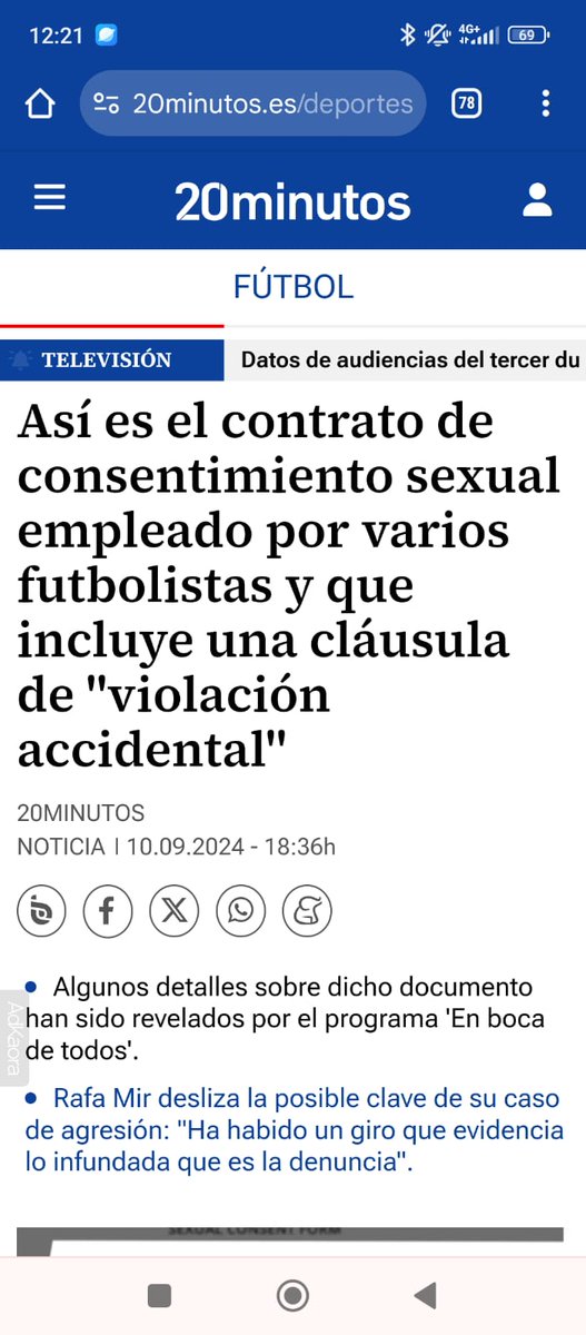 Mientras algunos y algunas banalizan o directamente niegan las violencias contra las mujeres, hoy nos enteramos de que hay hombres futbolistas que pretenden protegerse ante una "violación accidental". 

Efectivamente, es aberrante. Nos queda MUCHO por hacer.