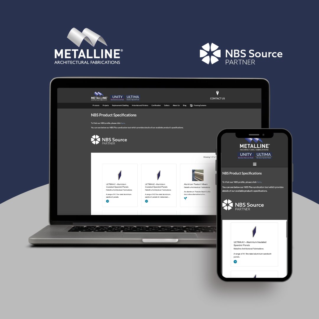 MetallineUK's tweet image. Explore our extensive product specifications conveniently on our NBS profile! Stay informed &amp;amp; access all the details you need for our wide range of products with just a click.

Don&apos;t miss out on the latest updates - metalline.co.uk/nbs-product-sp…
#ArchitecturalCladding #SpandrelPanels