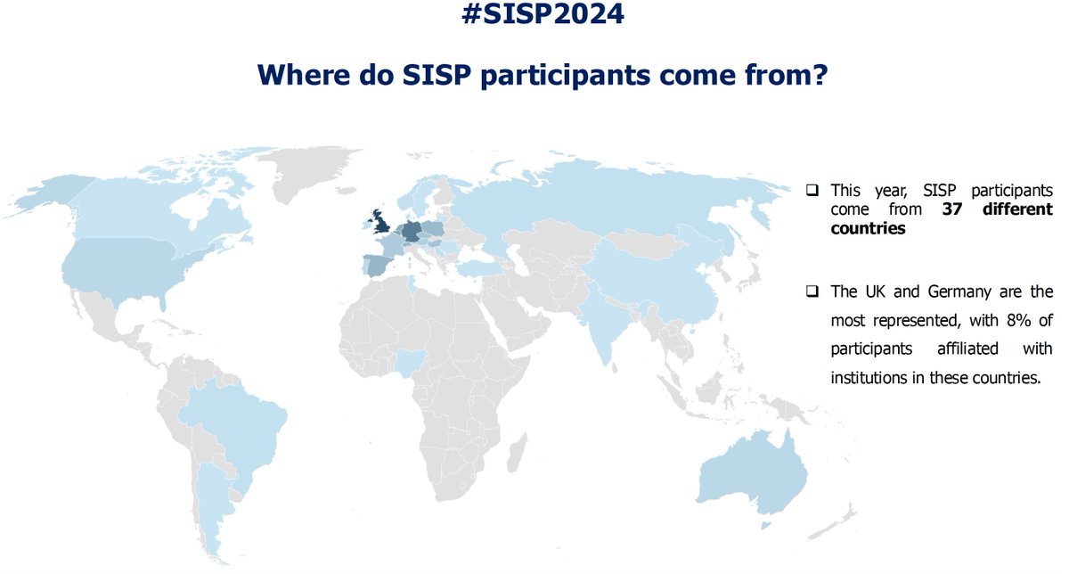 Società Italiana di Scienza Politica (@sisp__) on Twitter photo 📢#SISP2024
<a href="/UniTrieste/">Università di Trieste</a>
will host attendees from 37 countries! ✈️🌎
✅The UK and Germany are the two most represented, with 8% of SISP participants affiliated with an institution of these countries❗️ 📢#SISP2024
<a href="/UniTrieste/">Università di Trieste</a>
will host attendees from 37 countries! ✈️🌎
✅The UK and Germany are the two most represented, with 8% of SISP participants affiliated with an institution of these countries❗️
