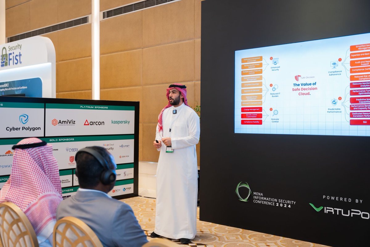 safedecisionKSA's tweet image. جانب من ورشة العمل التي قدمها م. محمد عويضة بعنوان &quot;Safe &quot;Decision Private Cloud، خلال معرض #MENAISC2024.

تم استعراض حلول الشركة في مجال الحوسبة السحابية الخاصة، ومناقشة التحديات التي تواجه القطاعات المختلفة في التحول الى الحوسبة السحابية.
#MENAISC2024  #KSA #Visin2030