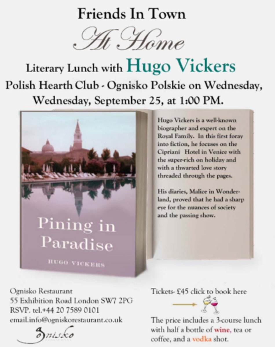 A one off public event for the novel - explaining how fiction is influenced by fact.  A look behind the scenes