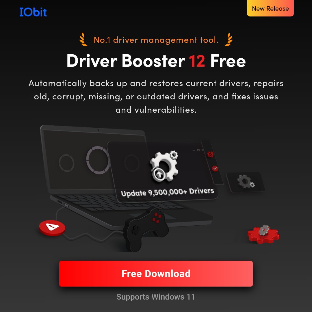 🙌𝗝𝘂𝘀𝘁 𝗥𝗲𝗹𝗲𝗮𝘀𝗲𝗱 - 𝗗𝗿𝗶𝘃𝗲𝗿 𝗕𝗼𝗼𝘀𝘁𝗲𝗿 𝟭𝟮!
bit.ly/4ehwShe
Your ultimate driver management tool to keep all drivers up-to-date and fix all driver issues in 1 click, allowing your Windows PCs to run smoothly and optimally.