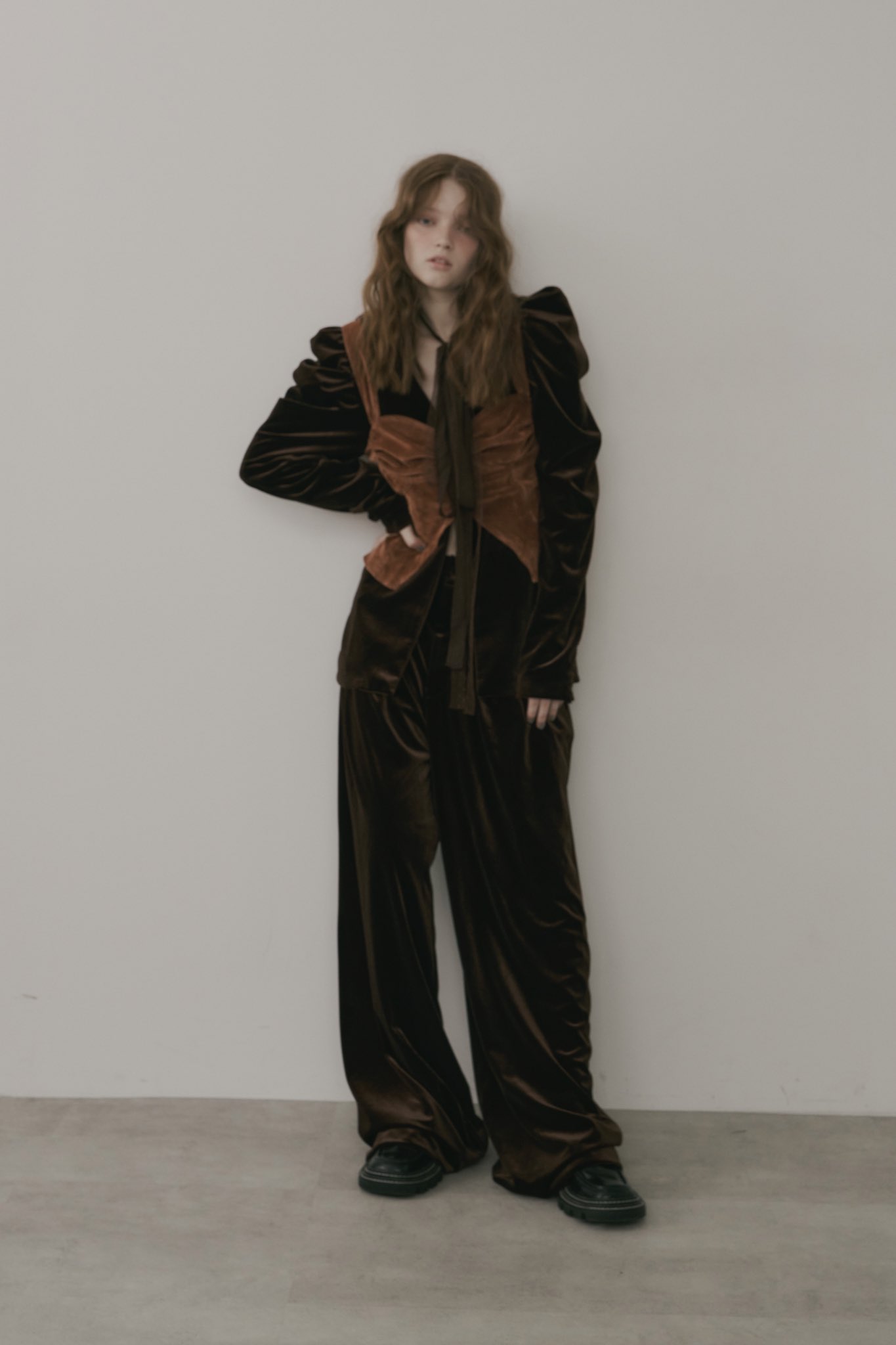 la belle Etude/クラシカルベロアパフスリーブジャケット