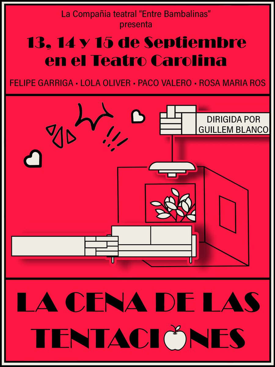 CEV_org's tweet image. No te pierdas este fin de semana &amp;lt;&amp;lt;La cena de las tentaciones&amp;gt;&amp;gt; en @teatrocarolina

¡Consulta las condiciones de accesibilidad en culturaesvida.org y que no te lo cuenten! 🤓

#guia #accesibilidad #funcional #culturainclusiva #innovacion #valencia #codifiva