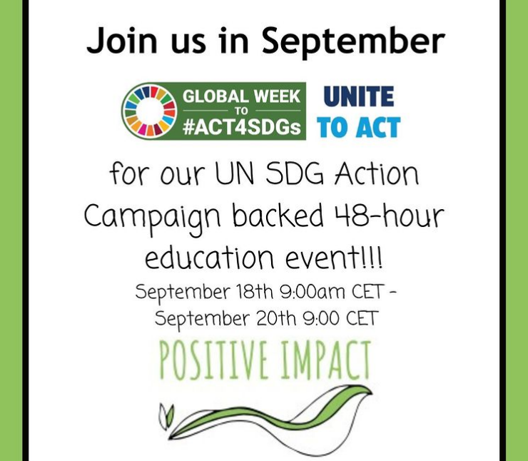 On September 18th 9am CET, we are hosting a 48 hour online event ‘Unite to Act’ with speakers from UNICEF UK, The Race to Zero, the International Olympic Committee and more.