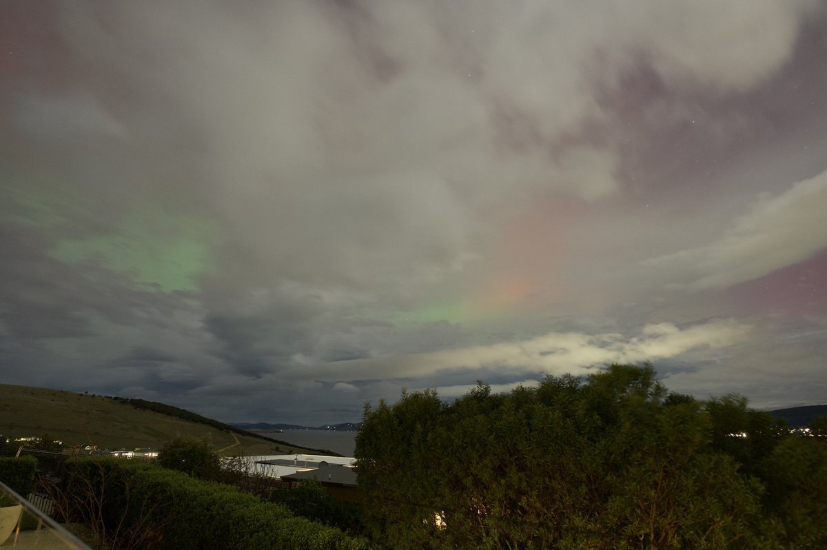 Aurora Australis behind the clouds #tasmania #aurora <a href="/TamithaSkov/">Dr. Tamitha Skov</a>