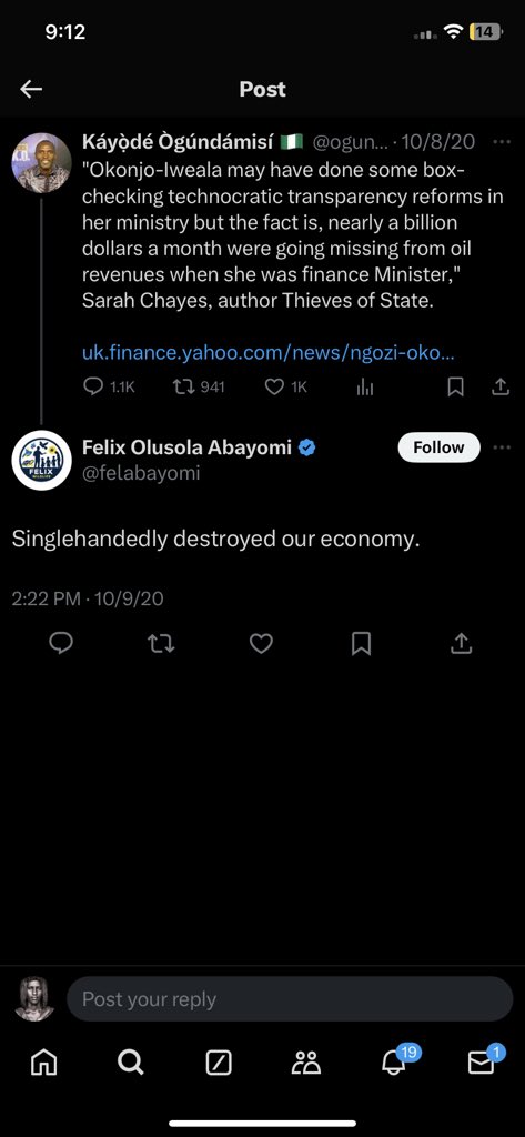 UchePOkoye's tweet image. The harassment on Ngozi Okonjo Iweala by Oodua Secretary Kayode Ogundamisi