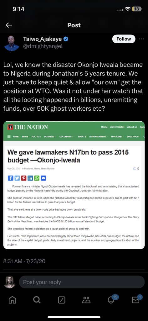 UchePOkoye's tweet image. The harassment on Ngozi Okonjo Iweala by Oodua Secretary Kayode Ogundamisi