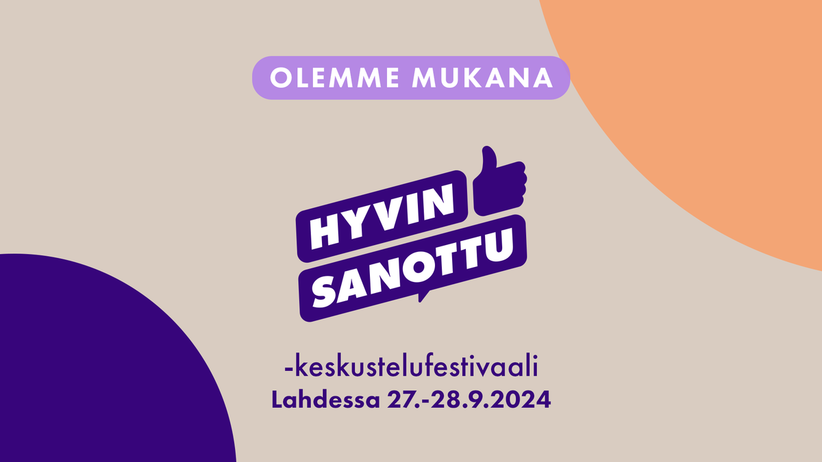 💬Mitä mahdollisuuksia ja haasteita näemme tulevaisuuden tuovan, millaisia taitoja sitä varten tarvitsemme? Tervetuloa seuraamaan #HyvinSanottu-keskustelua "Edessä loistava tulevaisuus(ko)? – Nuoret matkalla menestykseen".

27.9. klo 10, livenä tai etänä:

righttobelong.fi/news/keskustel…