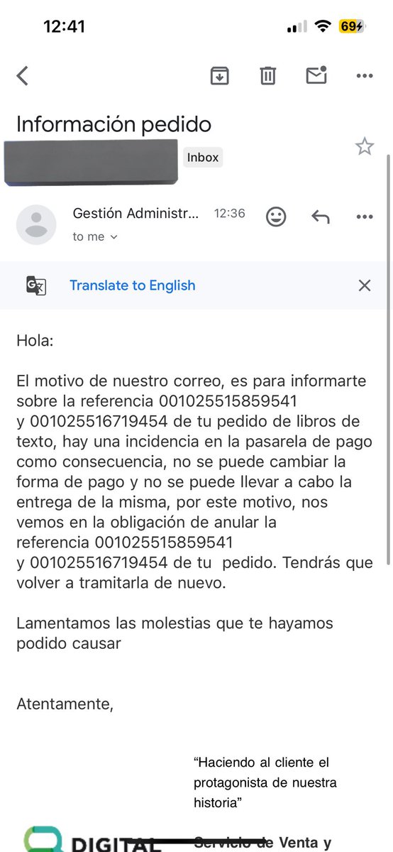 eleiese's tweet photo. @elcorteingles 4 días de retraso en el pedido y lo anuláis parcialmente por una “incidencia en la pasarela de pago”. Iros al puto infierno, todos los años igual. Última vez que os compro libros de texto. 

Encima no sabéis mentir ni redactar: https://t.co/R3rVY3BVYv
