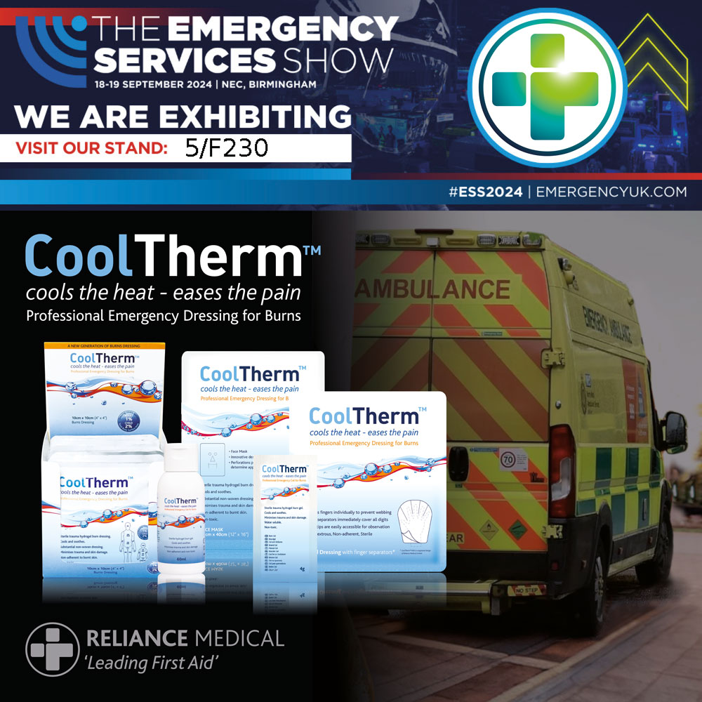 Hold back the burn with the Cooltherm™ Professional Emergency Dressings

Discover our full range of Trauma Products at The Emergency Services Show.
#ESS2024 #savealife #stopbleeding #prehospitalcare #trauma #emergencyservices #helpsavelives #battlefield