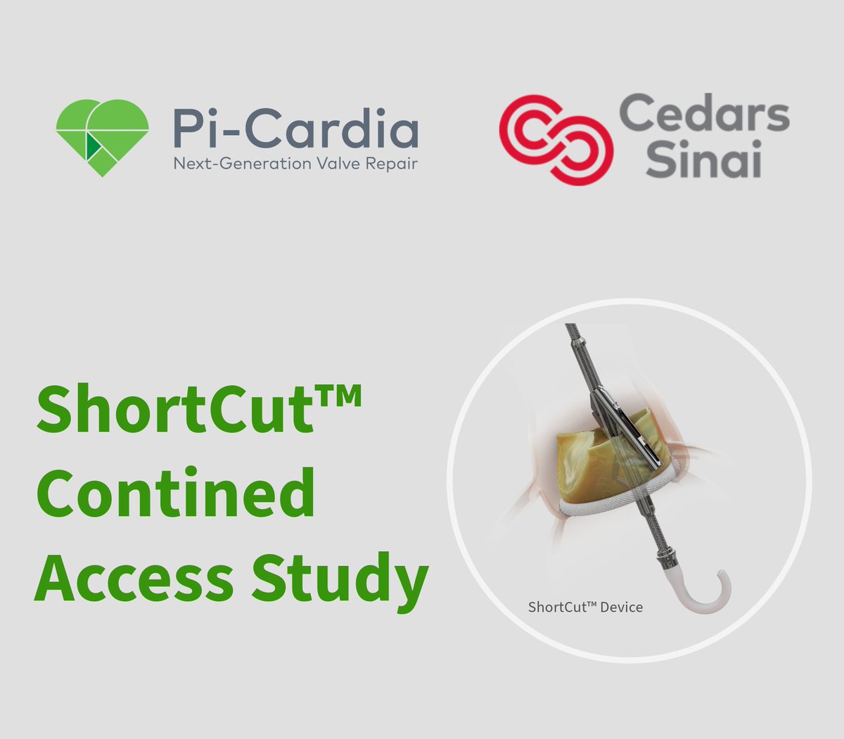 Pi-Cardia (@pi_cardia) on Twitter photo Congratulations to Dr. Raj Makkar and the hashtag #HeartTeam at <a href="/CedarsSinai/">Cedars-Sinai</a> for performing their first ShortCut case in the Continued Access Study! ๐
The patient had a failed Magna Ease valve and was at high risk of coronary obstruction. It was a smooth procedure with a dual Congratulations to Dr. Raj Makkar and the hashtag #HeartTeam at <a href="/CedarsSinai/">Cedars-Sinai</a> for performing their first ShortCut case in the Continued Access Study! ๐
The patient had a failed Magna Ease valve and was at high risk of coronary obstruction. It was a smooth procedure with a dual