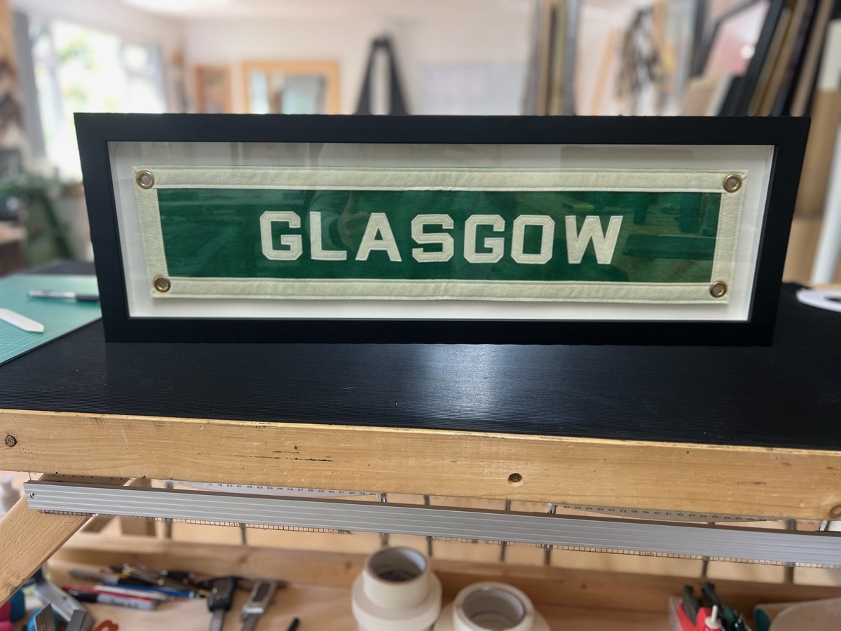 Green &amp; White Glasgow Flag !

Float mounted with an 'arctic' mount, in a clean Mono black frame 👌

Get in touch today for all framing enquiries... 📲

#Glasgow #Flag #Bespoke #Framing