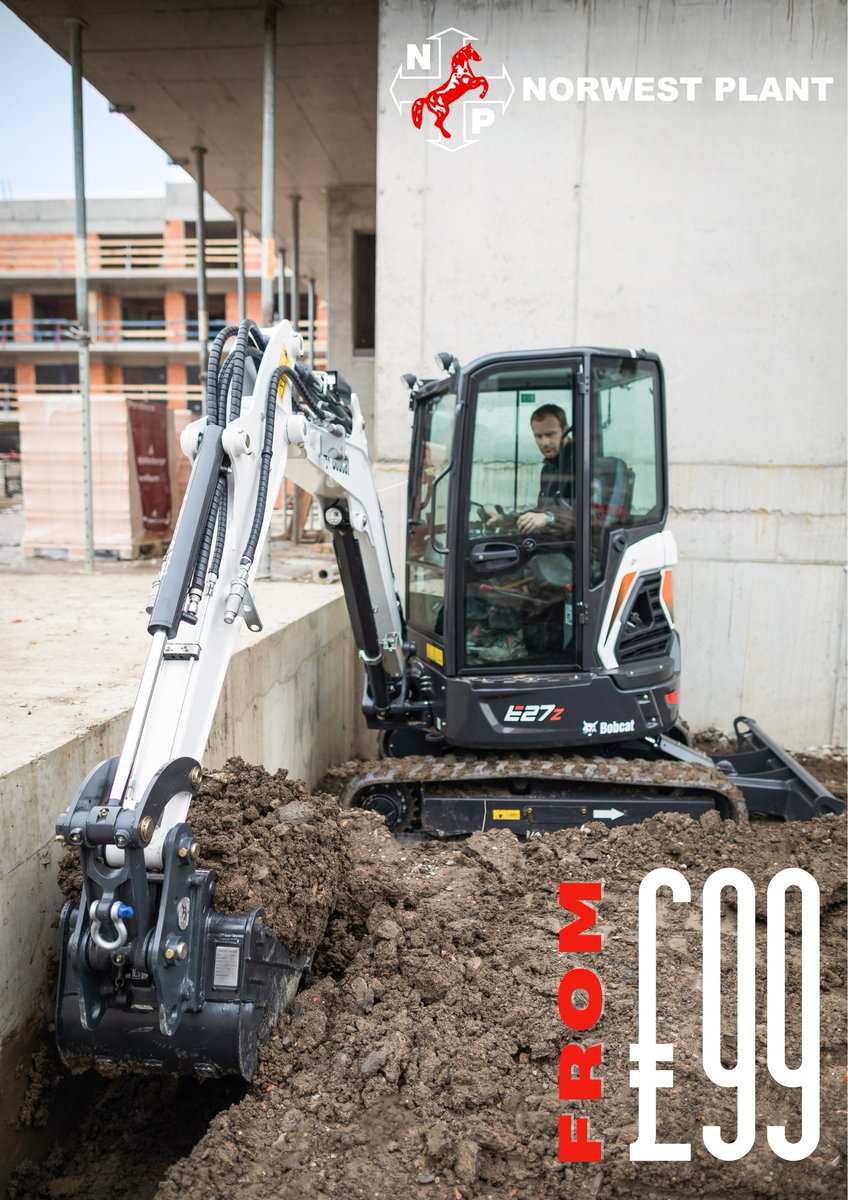 You can get a brand new #Bobcat E27Z on finance from just £95 per week!

This price includes a brand new 2024 E27Z, complete with a hydraulic hitch, 3 buckets and 2 year/2,000 hour warranty. Give us a call to secure your new machine on this fantastic deal

@ballyveseyltd