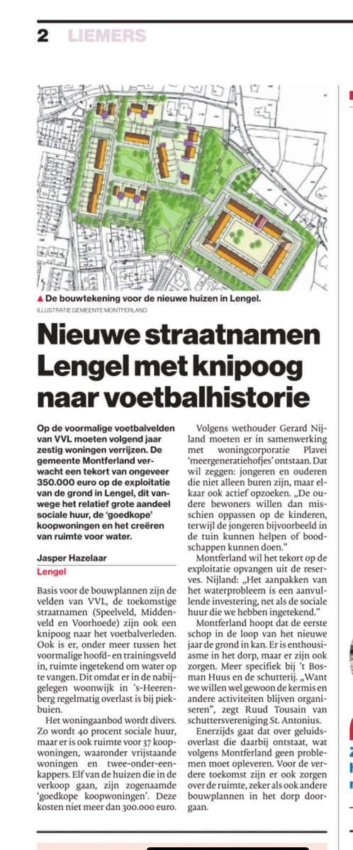 Helaas als voetballiefhebber geen sportcomplex meer maar wel een mooie en passende nieuwe woonwijk 🙂