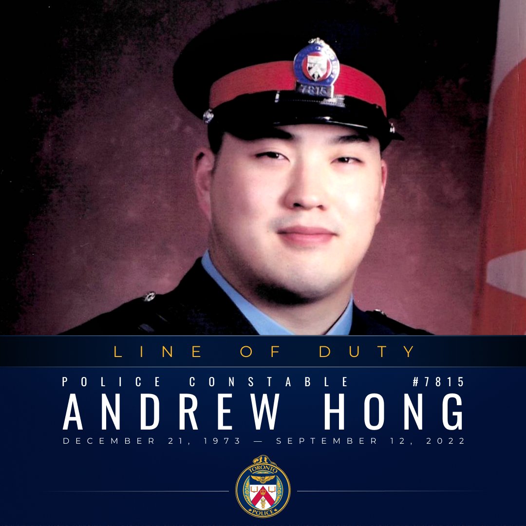 TorontoPolice's tweet image. Remembering Constable Andrew Hong, who lost his life in the line of duty on Sept. 12, 2022.
tps.ca/honour-wall/li…

#EndOfWatch #HeroesInLife
