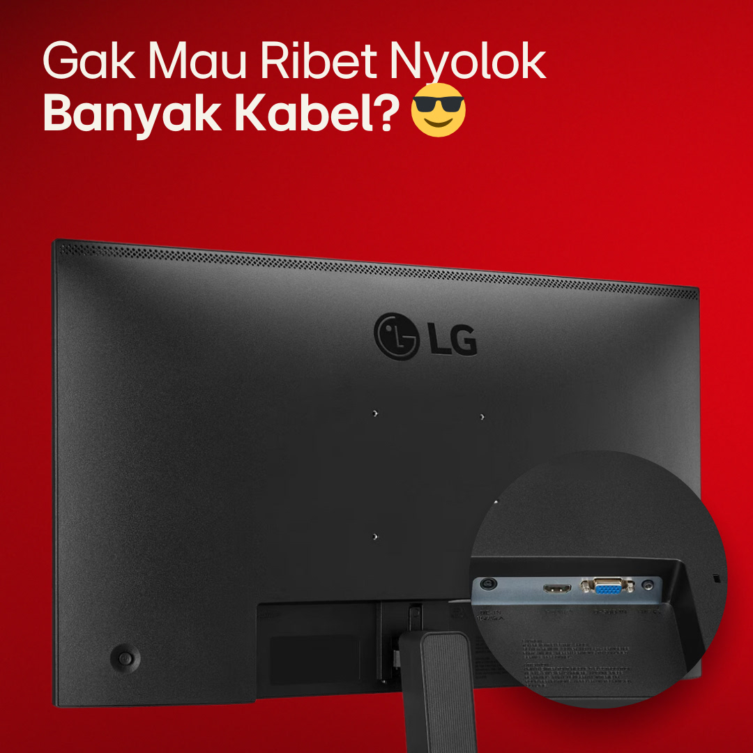 lgeindonesia's tweet image. Gak mau ribet nyolok banyak kabel? 😎

Dengan #LGLEDMonitor #27MR400, semua port yang kamu butuhin ada di sini!

✅ HDMI
✅ DSub
✅ HPOut

klik: lge.ai/6010Ws1YM

#LifesGood #ReinventYourFuture #BetterLifeforAll #InnovationforaBetterLife #LG #LGIndonesia