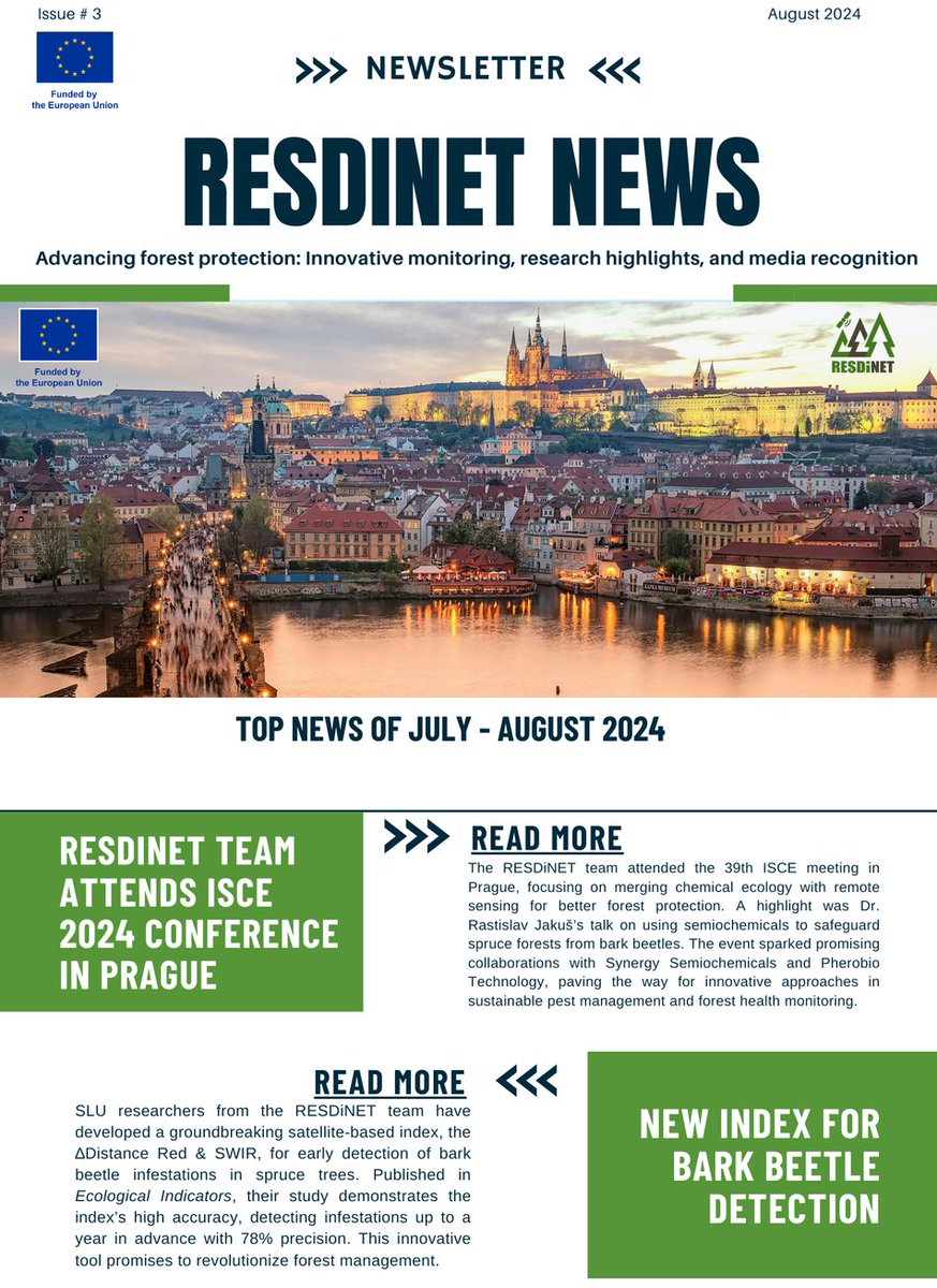 🌲 The latest RESDiNET newsletter is out! Discover forest protection innovations, new research, &amp; exciting collaborations. Would like it in your inbox? You can join our mailing list on the website 🌐 📩 and check out the Newsletter Archive here: resdinet.eu/newsletter/#fo… #RESDiNET