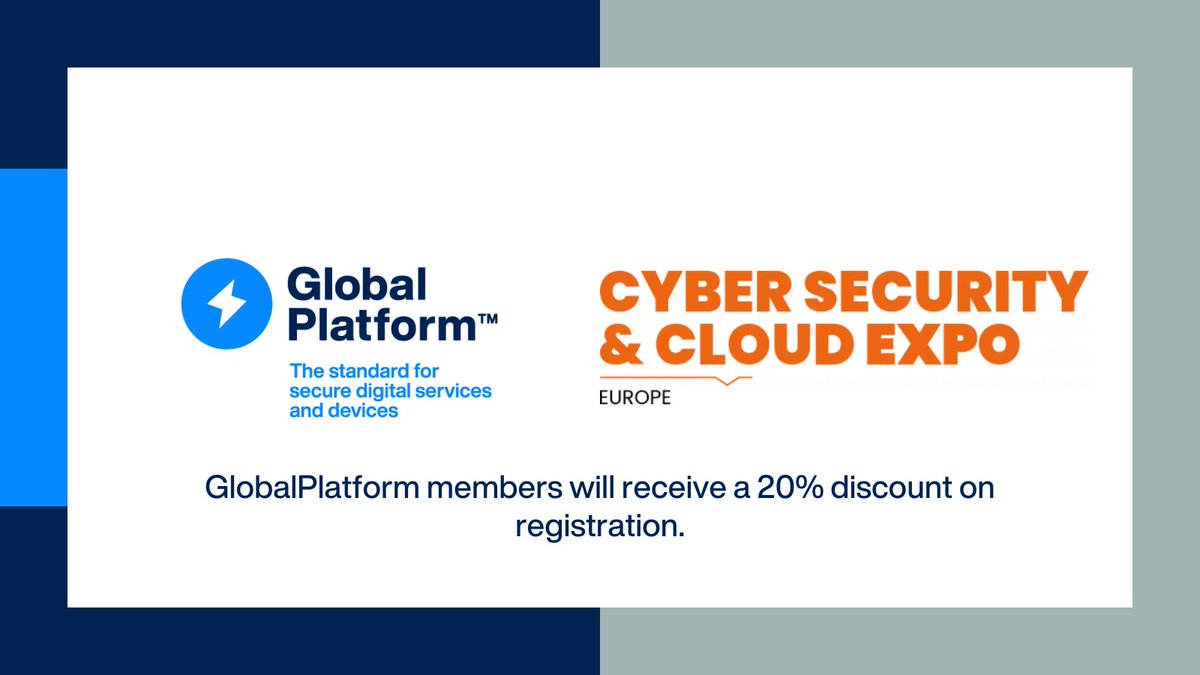 GlobalPlatform™ (@globalplatform_) on Twitter photo .<a href="/CyberSec_Expo/">The Cyber Security & Cloud Expo</a> Europe opens its doors in Amsterdam from October 1-2. The event will explore the cutting edge of #cybersecurity & #cloud technologies and their influence on industries. bit.ly/3Jwp25Z #CyberExpo .<a href="/CyberSec_Expo/">The Cyber Security & Cloud Expo</a> Europe opens its doors in Amsterdam from October 1-2. The event will explore the cutting edge of #cybersecurity & #cloud technologies and their influence on industries. bit.ly/3Jwp25Z #CyberExpo