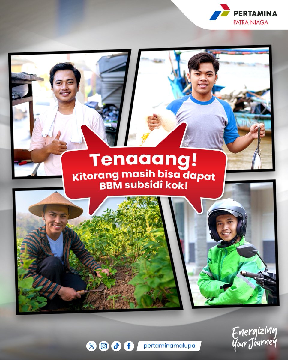pertaminamalupa's tweet photo. Takut nggak bisa dapat BBM subsidi?!😱 

Jangan khawatir, Sob! 
Daftar Subdisi Tepat jawabannya! 

#SubsidiTepat #EnergizingYou #SaPilihEnergiUnggul #MalupaTangguh https://t.co/A1K7lPiudK