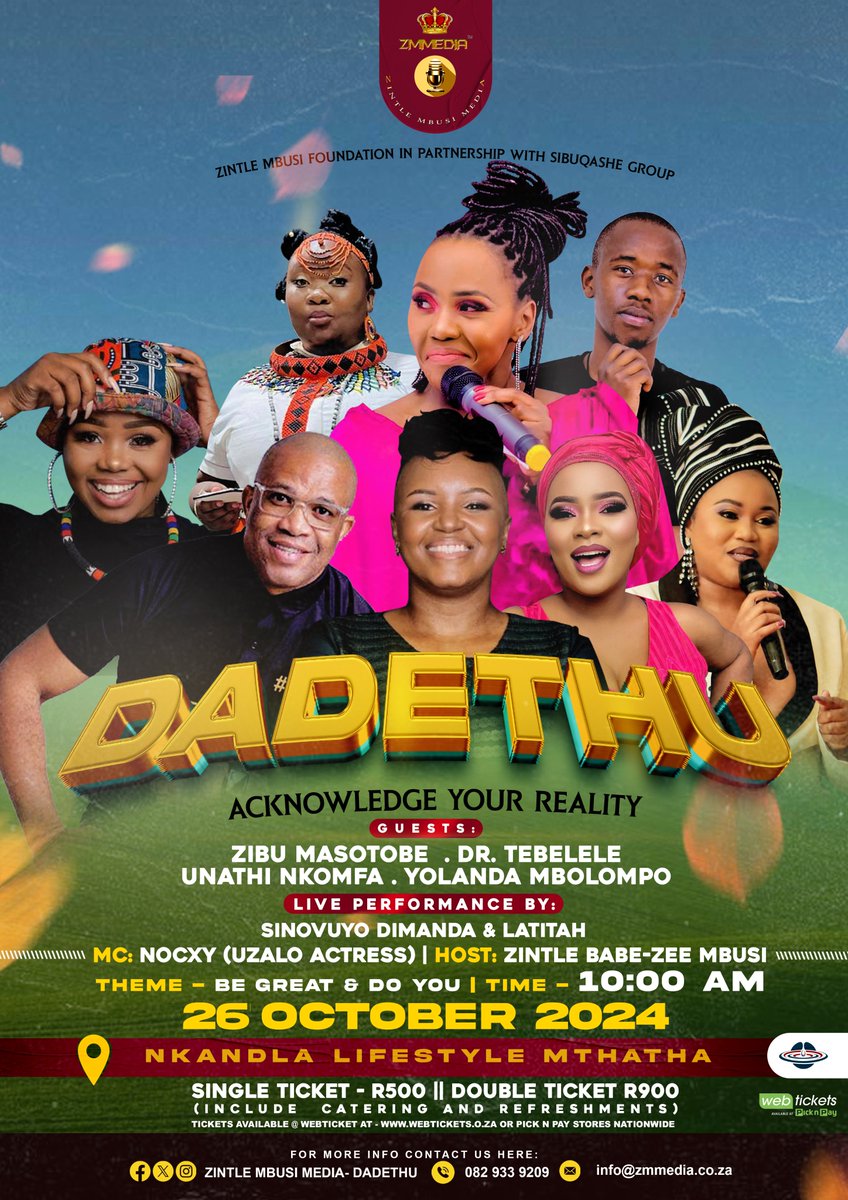 We are looking forward to attending this event to support our sister, <a href="/BabeZee_za/">Zintle Babe Zee Mbusi</a>. 

Our newly signed artist, <a href="/Latitah_ZA/">Latitah</a>, will be performing his debut single, 'Intliziyo,' along with some unreleased songs we've been working on.