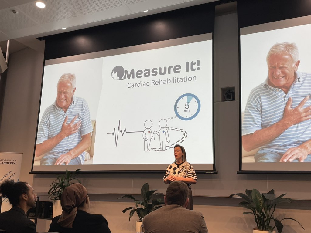 NicoleFreene's tweet photo. @jessseymour_  smashes it at the #UC3MT #UniCBR finals tonight! 

Beautifully describing her PhD in < 3 mins as well as some of her results

Congrats Jess! Super proud!

@MeasureItUC 
@UniCanberra 
@uc_hri 
@SOLVECHD 
@digihealthcrc https://t.co/Zugz6UoaxQ