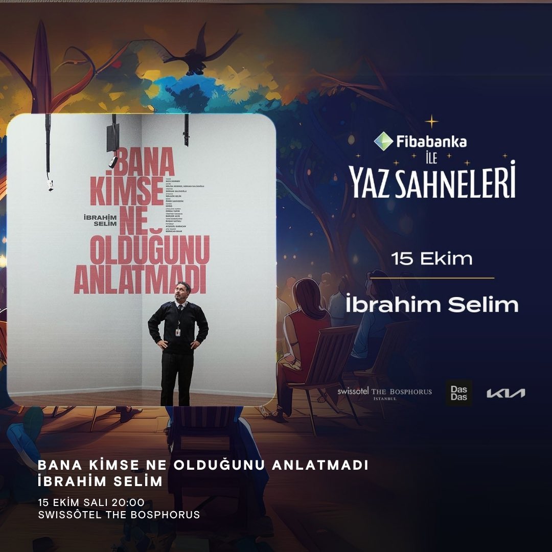 Bana Kimse Ne Olduğunu Anlatmadı - İbrahim Selim, 15 Ekim’de Swissôtel The Bosphorus’da! 🎭

Bu tiyatro kaçmaz diyorsan Mobilet’te yerin hazır! 🎫

<a href="/swissotelist/">Swissôtel The Bosphorus</a> <a href="/ibrahimselim/">İbrahim Selim</a>

#Mobilet #YazSahneleri #Tiyatro #İbrahimSelim

mobilet.com/tr/event/bana-…