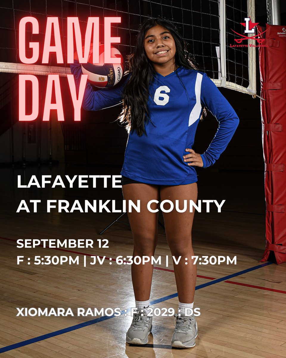 Another big road test for the Generals today. Heading to Franklin County to try and avenge our loss from the Bluegrass State Games. Let’s go Generals!

⏰ F : 5:30pm  ⏰ JV : 6:30pm  ⏰ V : 7:30pm