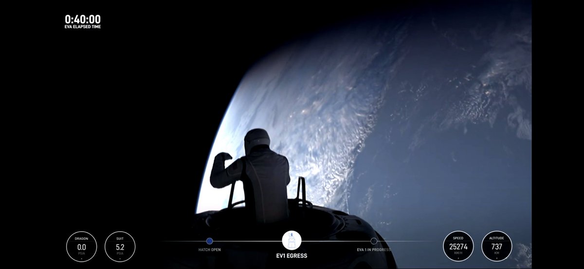AstronautsbyE's tweet image. This is history, the first civil space walk, a look at the future, go @SpaceX and @PolarisProgram 💪💪🚀#1🧑‍🚀🌍
#PolarisProgram #PolarisDawn #SpaceX