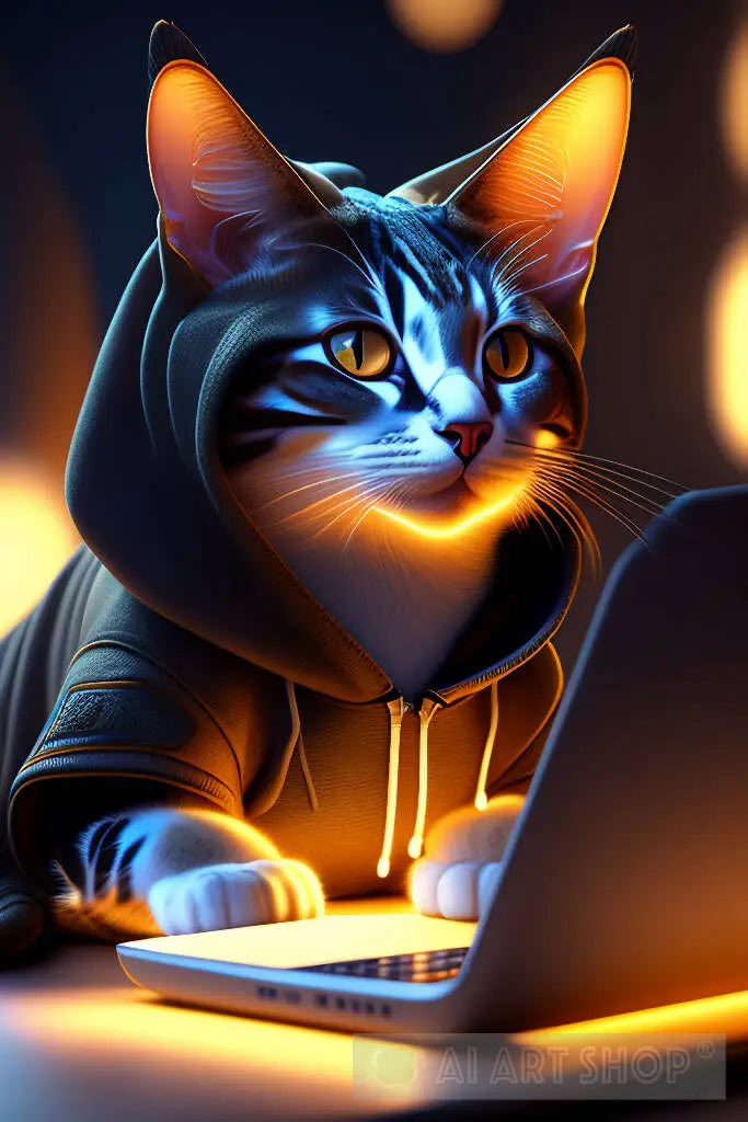 KitsieAnn's tweet image. #NationalProgrammersDay.  Cat developing new app to save cats from getting eaten. 🤣👍