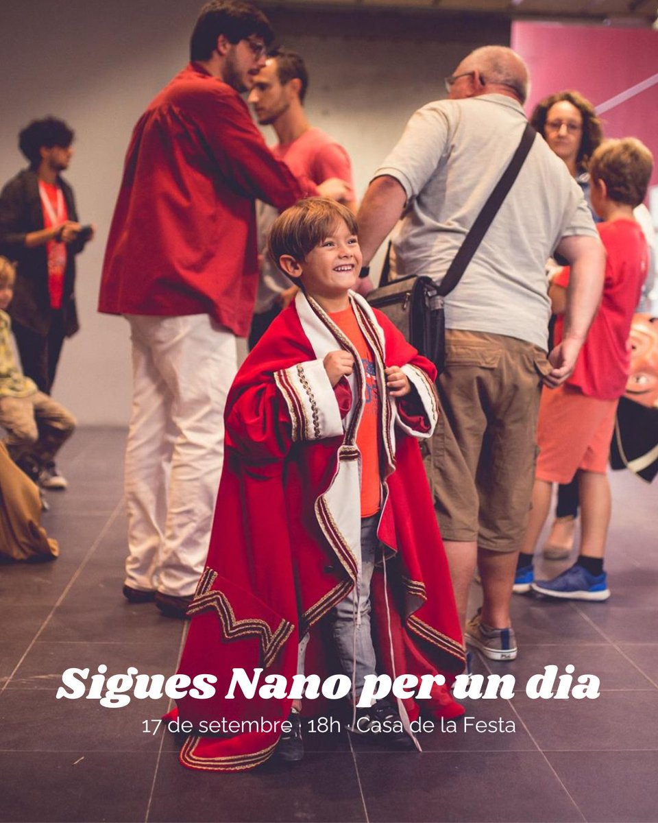 🙌 Torna el “Sigues nano per un dia”! Ens veiem aquest dimarts 17 a les 18 h a la Casa de la Festa perquè us convertiu en portadors dels Nanos Vells amb la parella dels pagesos!

👦 I pels més petits, també tindrem el Nano Capità petit! <a href="/SantateclaTGN/">Santa Tecla Tarragona</a> <a href="/TGNcultura/">Tarragona Cultura</a>