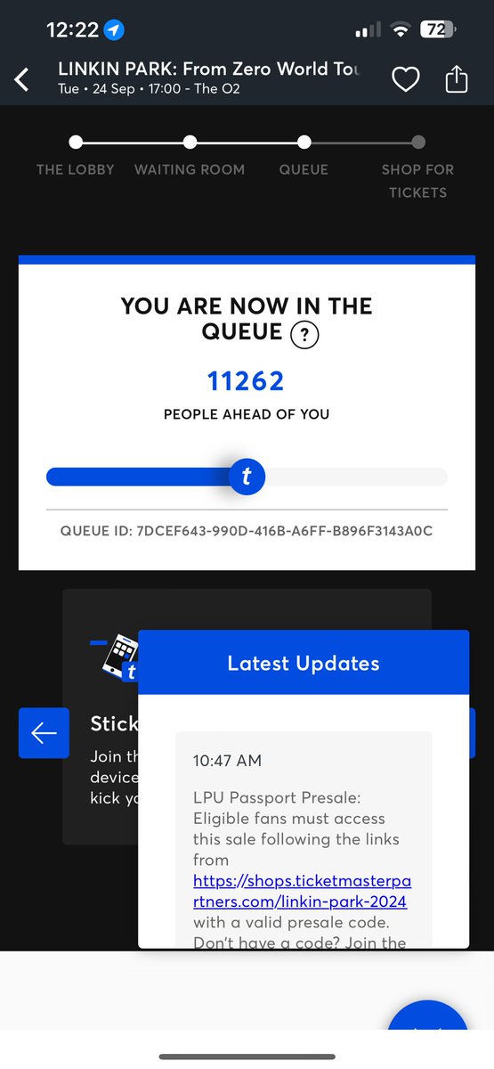 aut0ph0b1aa's tweet photo. i’ve been stuck at this point in the queue for linkin park for 5mins now ??? anyone else had this problem https://t.co/BsqDFlYokR
