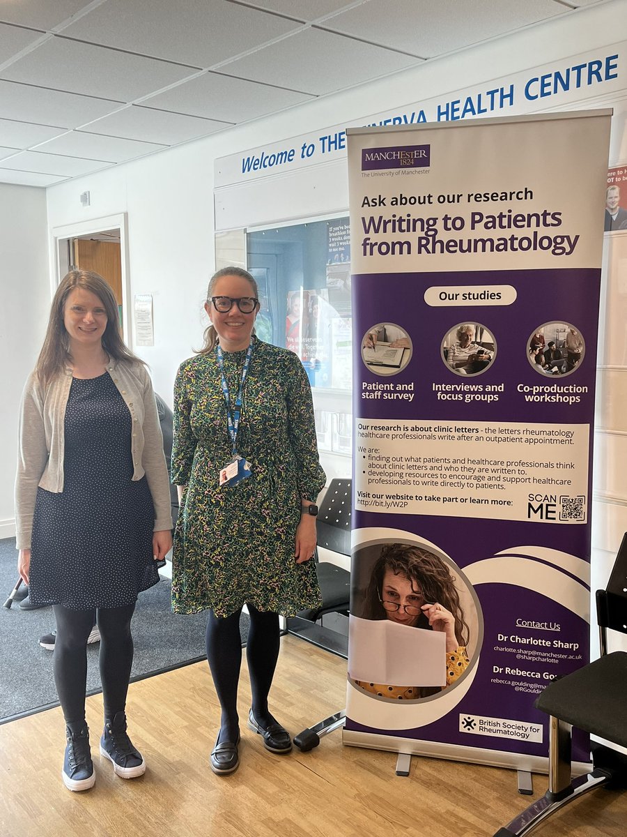 lizzymacphie (@lizzymacphie) on Twitter photo Fab to have <a href="/RGouldingUoM/">Dr Rebecca Goulding</a> onsite today to do some in-person recruitment
<a href="/WeAreLSCFT/">Lancashire & South Cumbria NHS Foundation Trust</a>
Great opportunity for patients to have their say about #rheumatology clinic letters and who they are written to
<a href="/LSCFTResearch/">LSCFT Research Team</a>
👀 original tweet for details👇 Fab to have <a href="/RGouldingUoM/">Dr Rebecca Goulding</a> onsite today to do some in-person recruitment
<a href="/WeAreLSCFT/">Lancashire & South Cumbria NHS Foundation Trust</a>
Great opportunity for patients to have their say about #rheumatology clinic letters and who they are written to
<a href="/LSCFTResearch/">LSCFT Research Team</a>
👀 original tweet for details👇