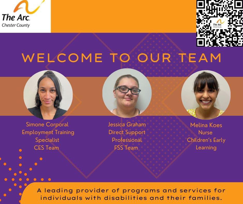 The Arc of Chester County is growing ! Welcome to our Arc family.