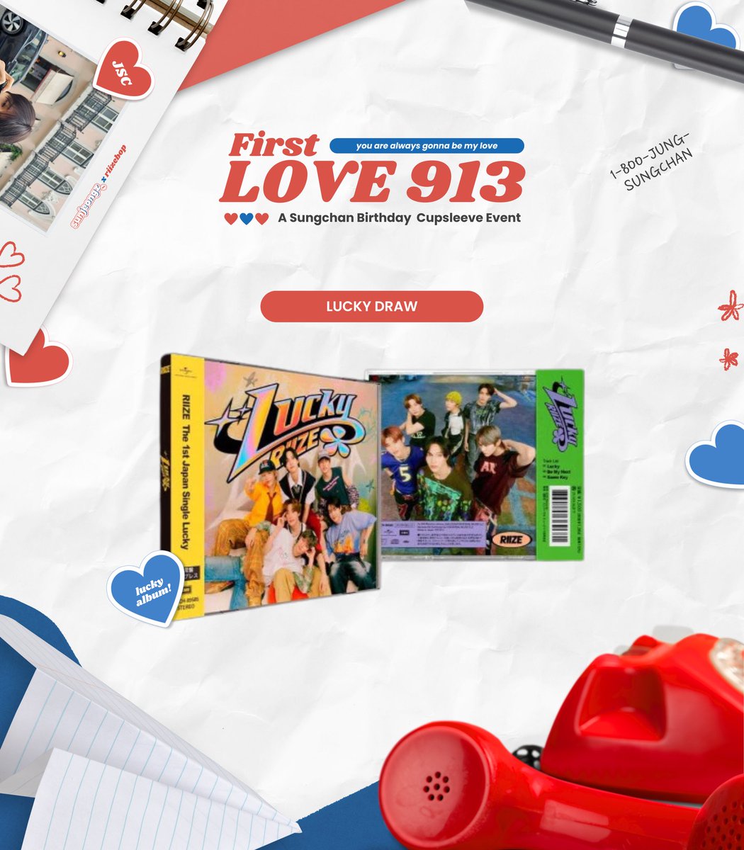 sunjeongzph's tweet photo. Can’t get enough?
One of our lucky draw items on Sunday is an unsealed RIIZE Lucky Album! 🍀
Our registration is still open so don’t miss out on our angel’s birthday celebration ❤️
#FirstLove913 #성찬 #SUNGCHAN https://t.co/TfrkXGrO6K