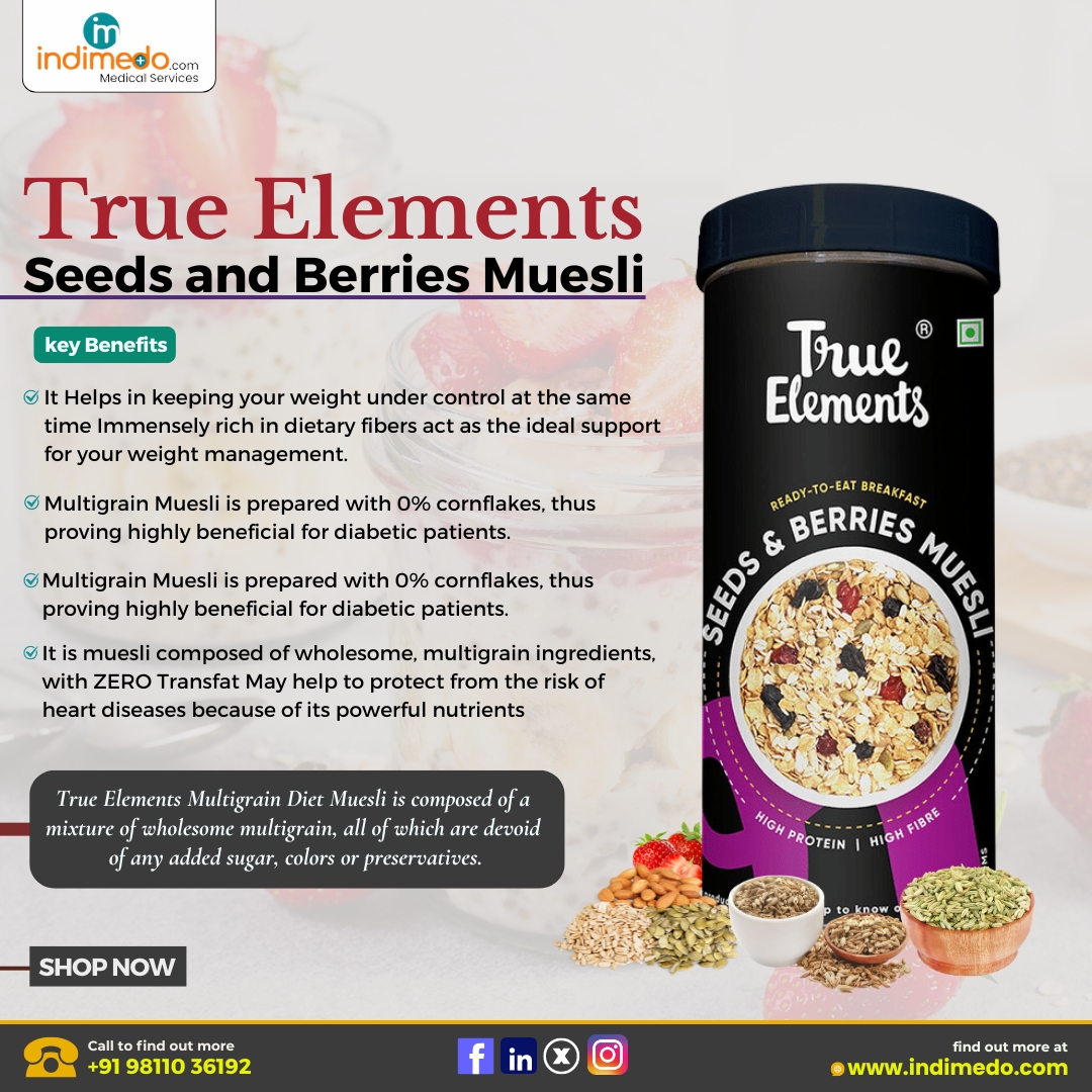Indimedodotcom's tweet image. Buy Now - indimedo.com/products/healt…

True Elements Seeds and Berries Muesli
#trueelements #muesli #healthybreakfast #multigrainmuesli #zeroaddedsugar #seedsandberriesmuesli #naturalhoney #wholesomegrains #millets #dietmuesli #cleaneating #superfoods #breakfaststaple #indimedo