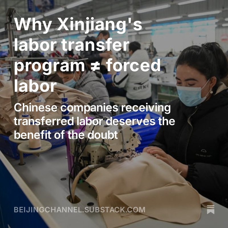 BeijingChannel's tweet photo. Why Xinjiang's labor transfer program ≠ forced labor https://t.co/449QBLMVQY https://t.co/QwafdLPdaF