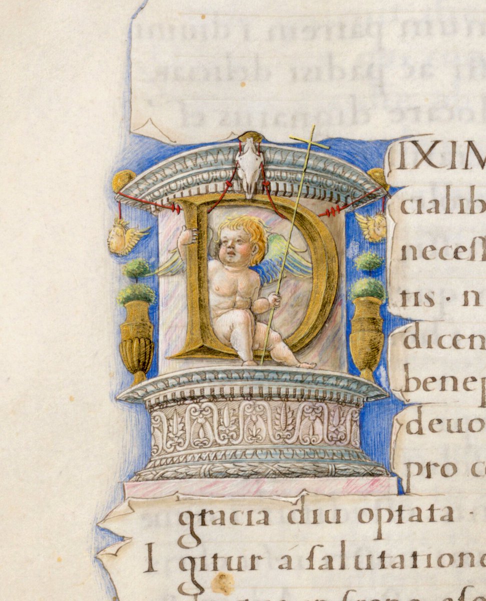 a 15th century italian manuscript drawn to look as if the pages have been ripped to reveal miniature scenes within