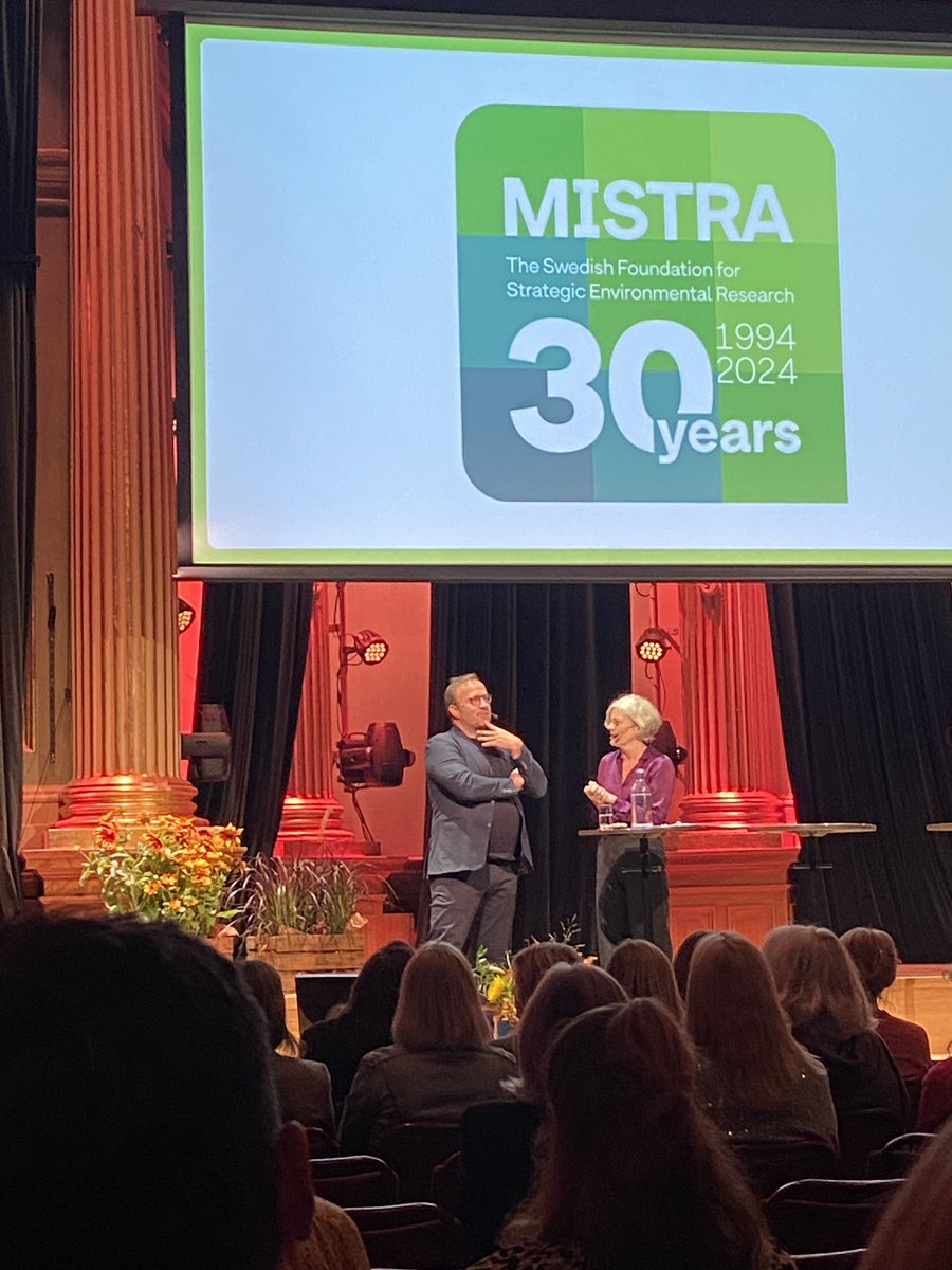 We celebrate <a href="/MistraForskning/">Mistra</a> 30 years Jubilee Conference! Great and thoughtful talk by Andri Snaer Magnason about #ontimeandwater