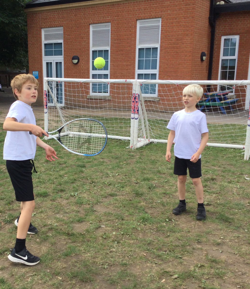 ThamesideSch's tweet photo. Panther class enjoyed their first tennis lesson this week. The fish, chips and peas games was a firm favourite. Ask your child how to play it. #pantherstps #petps #nolimitstps https://t.co/k27AeVXoMX