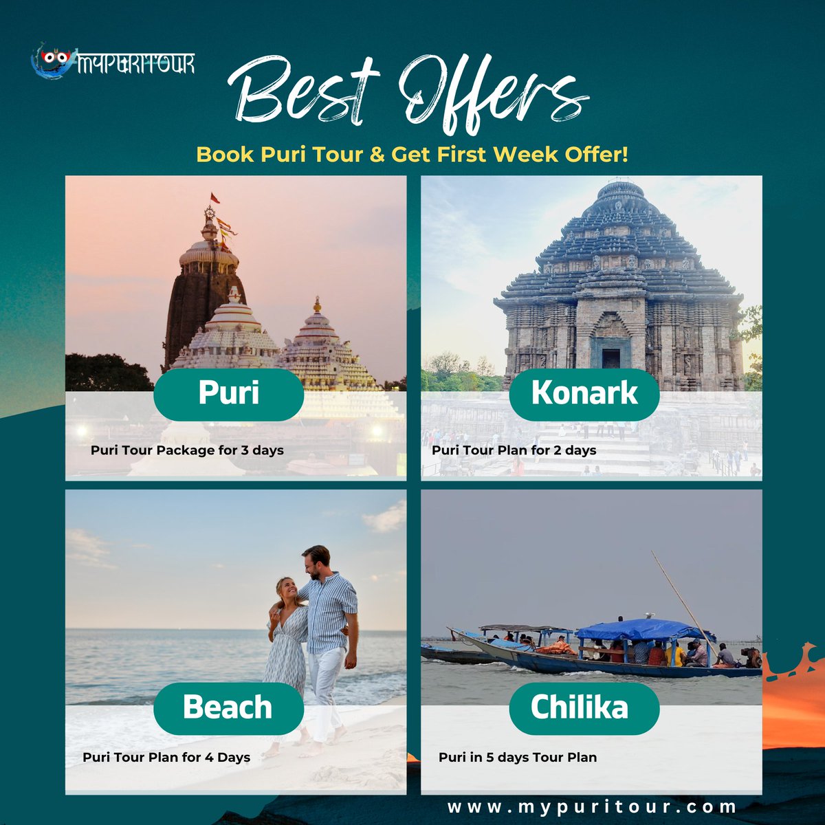 MyPuriTour's tweet image. 🌞 October Special: Book Puri Tour Packages Now! 🌊

🏖️ Explore Beaches &amp;amp; Temples
🎉 Exclusive First-Week Booking Offers
✨ Hurry, Limited Time Only!

📅 Book Today &amp;amp; Save Big! mypuritour.com

#PuriTour #OctoberTravel #LimitedOffers #Mypuritour