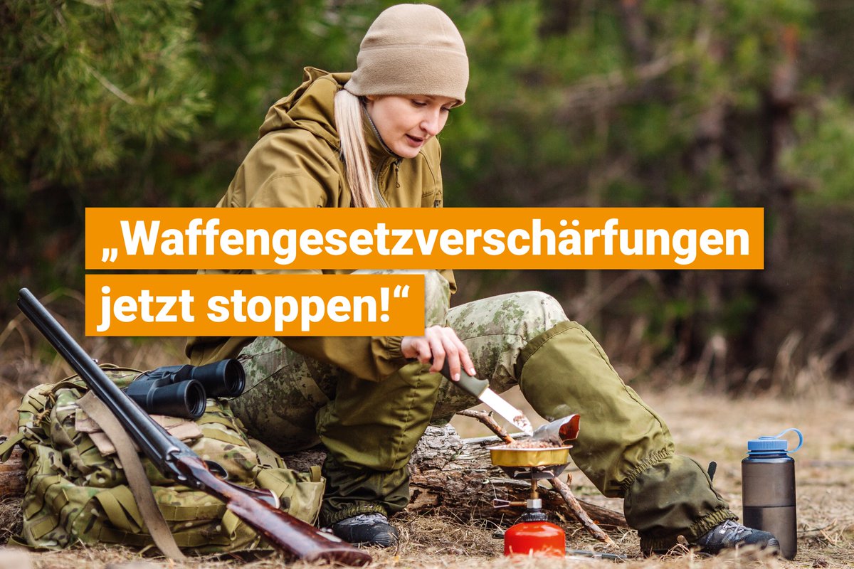 JagdverbandDJV's tweet image. Die von der #Ampel geforderte #Waffenrecht|sverschärfung trifft und schikaniert gesetzestreue Bürger. Jäger, Handwerker, Angler, Pilzsucher oder Camper sind keine Terroristen! BZL hat  #Petition gegen #Sicherheitspaket gestartet. Jetzt unterschreiben: go.jagdverband.de/2q8xo