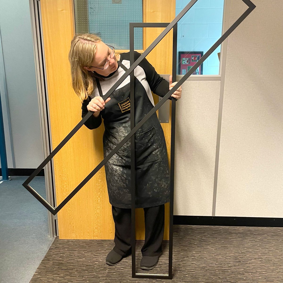 UckFramingCo's tweet image. Laura is looking confused... what on earth could be going in frames that are this long and thin? Ideas below ⤵️ 

To be continued... 

#whatcoulditbe #unusualframes #bespokeframing #uckfieldframingcompany