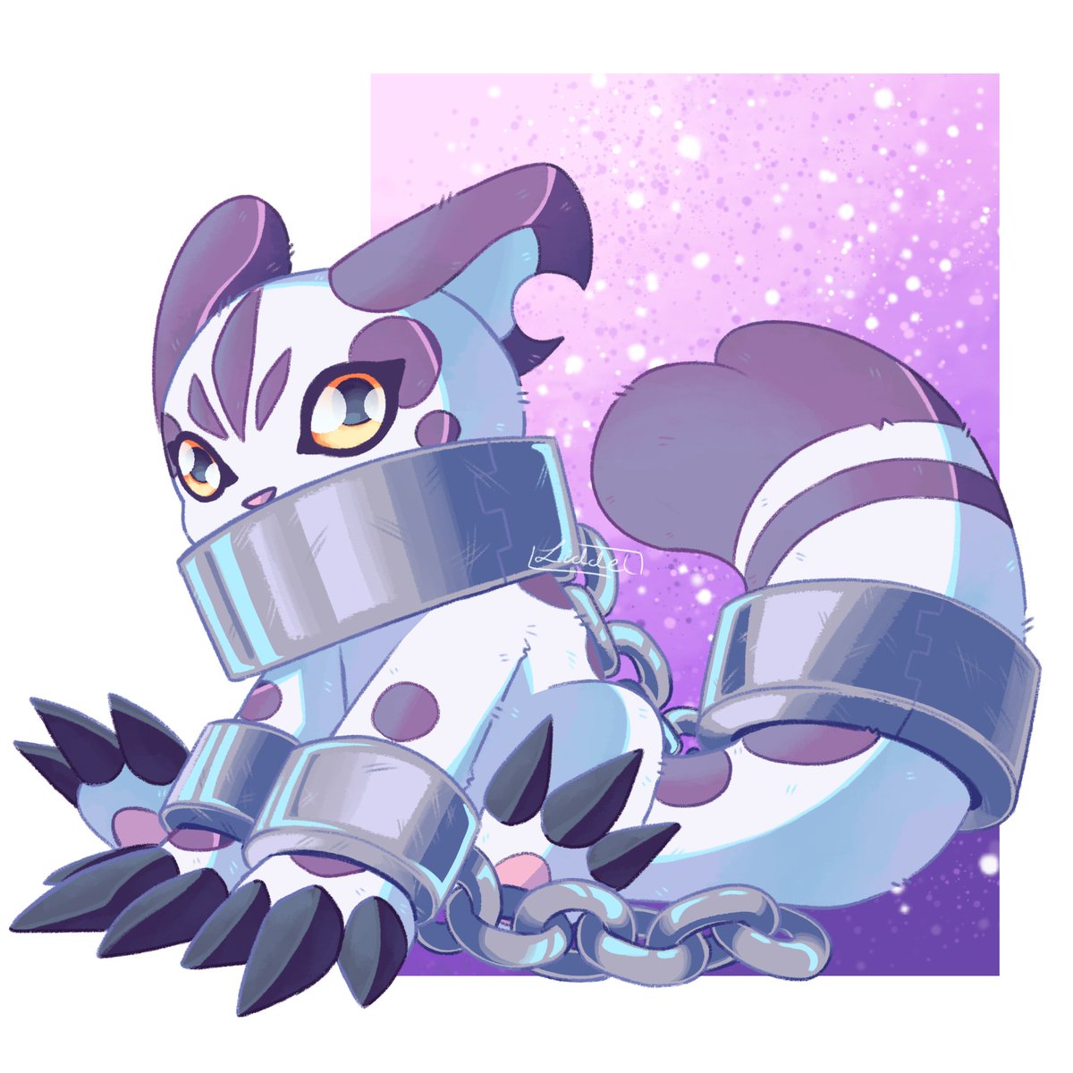 Some more Catenamon! i love my son very much 
#digimon #digimonfanart #digifake